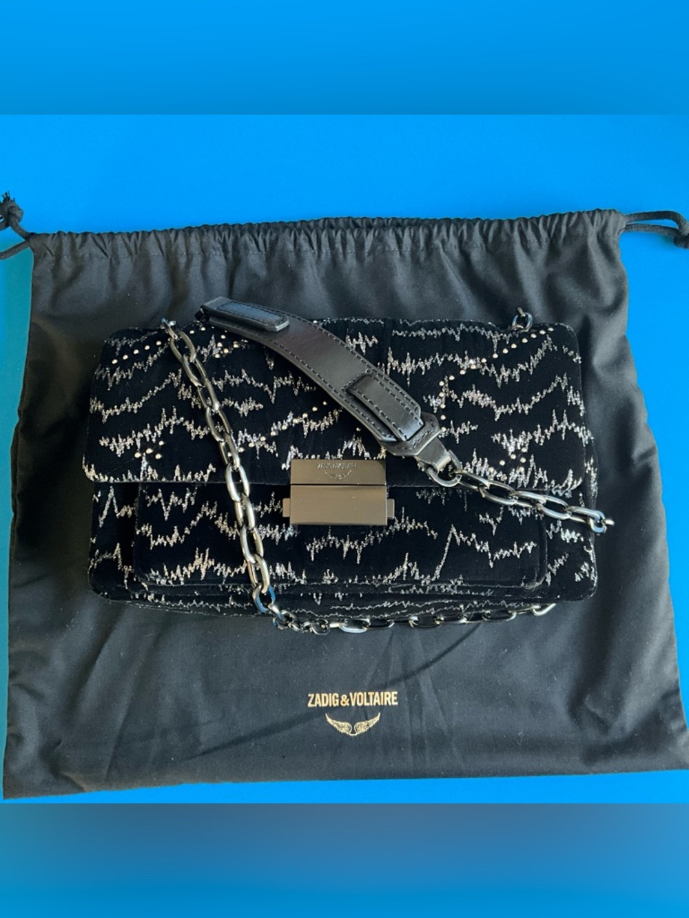 ZADIG AND VOLTAIRE Ziggy Velvet Bowie Bag - Picture 5 of 8
